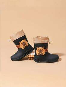 بوت المطر للأطفال الكرتونية، بوت المطر متوسطة الساق للبنات، بوت مطر مقاومة للماء للأولاد، من عمر 2 إلى 9 سنوات