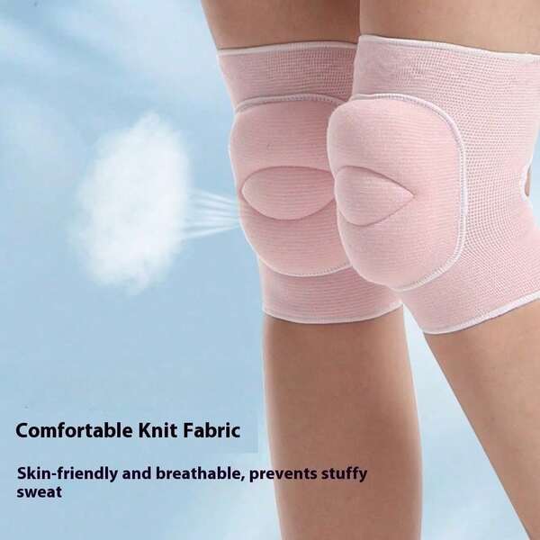 1pc Thick Sponge Sports Knee Pads, Professional Knee Protection Sleeve For Football, Volleyball, Dance, Roller Skating, Basketball, Yoga