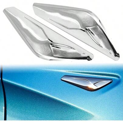 lateral frontal - Acabado chapado en cromo compatible con X3 F25 X4 F26 2013 - 2017 Reemplazar 51117338570 51117338569 Guardabarros lateral derecho izquierdo chapado en cromo 2 piezas