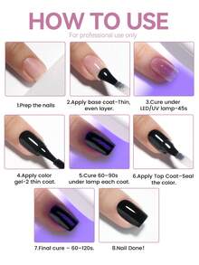 ZIMOOM 12毫升玫瑰粉色凝胶指甲油，四季皆宜，粉色系美甲，高显色度，涂抹顺滑，可卸除，UV/LED美甲凝胶，适用于美甲沙龙和居家DIY美甲，适合女性和女孩。 - 粉色 - 查看 6