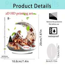 1 pièce/3 pièces Décoration de bureau d'hiver de Noël, acrylique plat 2D - Convient pour les chambres, les salons, les chambres à coucher, les salles d'étude, la décoration de bureau, les cadeaux de Noël, les fêtes à thème de vacances, etc.