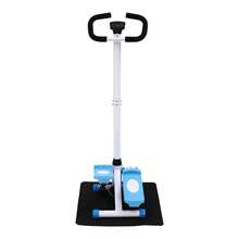 Blue & White Fitness Stepper Machine With Handlebars, Adjustable Resistance Home Stepper With Base & Stability Bars For Low Impact Cardio - Blue and White - View 1