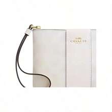 Coach COACH Women Classic Stylish Monogram Zippered Clutch Wristlet Bag CW854