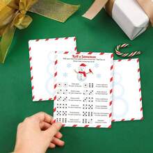 Christmas Draw A Snowman Game, Dice Rolling Game, Winter Family Christmas Game, Holiday Activity For Boys And Girls, Draw A Snowman Game, Holiday Classroom, Set Of 10 Double-Sided Printed Cards
