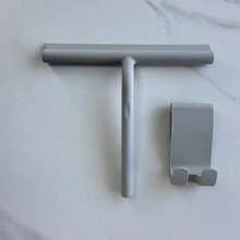 Raspador de silicona de mano, con limpiacristales de gancho, raspador de ducha, raspador de limpieza del hogar, raspador de ventanas, raspador de eliminación de agua, adecuado para puertas de ducha, baños, ventanas y cristal de automóvil, artículos de limpieza, herramientas de limpieza, artículos esenciales de vuelta al colegio, Halloween y Navidad - Multicolor - Ver 13