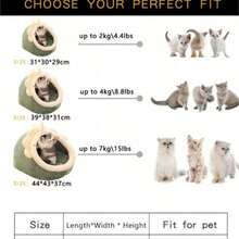 1 pieza Cama para mascotas con forma de dinosaurio verde, adecuada para gatos y perros pequeños a medianos, para uso en todas las estaciones