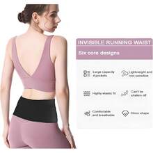 Riñonera para Correr, Cangurera Deportiva Elástica, Riñonera Delgada Ajustable, Cangurera para Correr para Hombre y Mujer, Ideal para Ciclismo, Trotar, Running, Gimnasio, Viaje - M - Ver 11