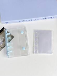 Pasta de argolas transparente M5, 20 capas dupla face, livro de adesivos transparente, conjunto de cadernos de fichário faça você mesmo, papelaria, material escolar, material de volta às aulas - Multicolorido - Ver 26