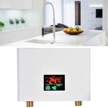 Calentador de agua eléctrico instantáneo, control remoto o panel táctil, calentador de agua de temperatura constante de frecuencia variable inteligente de 3000 W - Tipo de Enchufe B USA (110-127V) - Ver 3