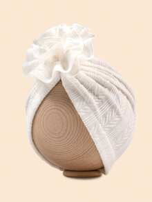 6 Stücke/Packung Baby Beanie Mützen mit Blumen- und Weizenmustern, sehr elastisch & weich, geeignet für Innen- und Außenbereich