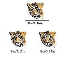 1 pieza/2 piezas/3 piezas Pegatinas decorativas con estampado de leopardo de estilo callejero - Calcomanías de transferencia de calor de colores mixtos vibrantes, patrón de animal realista, colores vivos, adecuado para prendas de vestir y manualidades