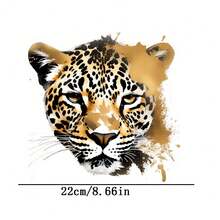 1 pieza/2 piezas/3 piezas Pegatinas decorativas con estampado de leopardo de estilo callejero - Calcomanías de transferencia de calor de colores mixtos vibrantes, patrón de animal realista, colores vivos, adecuado para prendas de vestir y manualidades