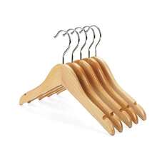 Wooden Coat Hangers Wood Shirt Dress Jacket Clothes Hangers With Extra Smooth Finish, 360 Degree Swivel Hook(10pcs Natural)