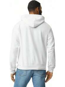 Adult Fleece Hoodie Sweatshirt, Style G18500, Multipack - Trắng (gói 2 cái) - Xem 6