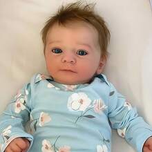 16 Inch Lifelike Reborn Baby Doll - 40cm Soft Cloth Body Newborn Lifelike Baby Doll - Birthday Gift / Christmas Gift For Children Over 3 Years Old - Multicolor - View 4