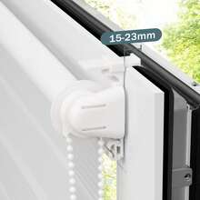 Zebra Blinds For Windows Pull Down Roller Window Shades Dual Layer Light Filtering Privacy For Day And Night, Corded Door Shades For Home Easy To Install - White - View 2