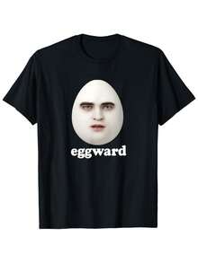 Eggward Face Mask Graphic Tee   Black Short Sleeve Crew Neck Humorous T Shirt For Men & Women   Soft Cotton Casual Funny Top   S XXXL - 黑色 - 查看 1
