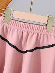 2 Stücke/Set Modisches, elegantes Jacken- und Farbblock-Rock-Set für Kleine Mädchen, Herbst/Winter