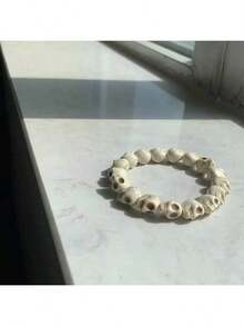 1PC Skull Head Subculture Punk Style Gothic Retro Bracelet Personalized Couple Hot Girl Halloween Jewelry Party Accessories - Skull - View 6