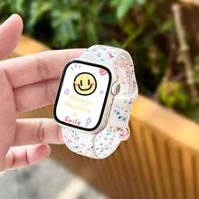 Compatible With Apple Watch Men's And Women's Watch Straps 3 Color Combination Set Simple Comfortable Soft Waterproof Sports Invisible Buckle Silicone Watch Strap Compatible With Apple Watch Series 10 /Ultra/9/8/7/6/SE/5/4/3 Fashion Watch Strap Compatible With 38/40/41/42/44/45/49/46MM Easy To Replace The Watch Strap