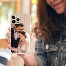 1 Stück individuell gestaltbare transparente stoßfeste Handyhülle, personalisiert, minimalistisch, modisch, kompatibel mit Apple 16 15 14 13 12 11 Plus Pro Max Pro, kompatibel mit Galaxy, kompatibel mit OPPO, kompatibel mit Redmi, ideal als Muttertags-, Thanksgiving-, Weihnachts-, Hochzeitstags-, Vatertags-, Geburtstags-Geschenk oder Feiertagsgeschenk für Familie/Freunde/Beste Freundin/Paar - Transparent - Übersicht 5