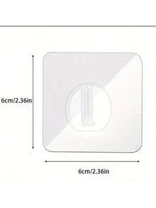 10 قطعة/20 قطعة/30 قطعة خطاطيف مثبتة على الحائط شفافة ذاتية اللصق، خطاطيف لتعليق الأبواب والجدران، تتحمل أحمال ثقيلة، رف منظم للمطبخ والحمام للكرفانات