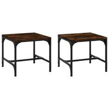 Side Tables 2 Pcs Smoked Oak 40x40x35 Cm Engineered Wood - Brown - View 3