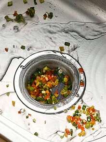 1/2/5件套、厨房水槽滤网、不锈钢水槽排水滤网、厨房配件、适用于大多数水槽排水口的食物收集器、厨房水槽篮式过滤器、厨房装饰、厨房小工具、浴室小工具、浴室配件、浴室地漏、排水塞