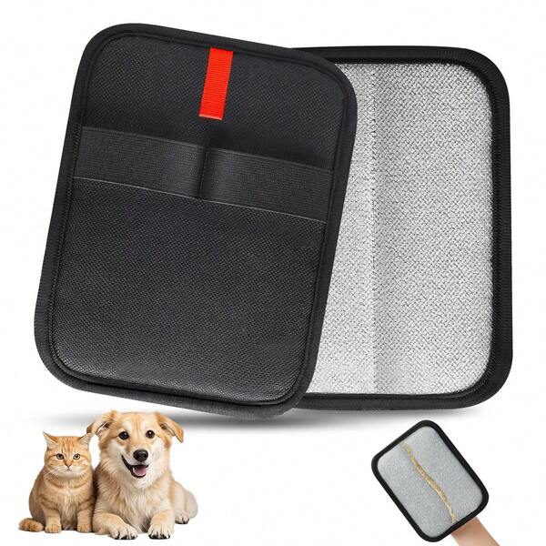 1 pieza Guante quitapelos estático para mascotas, cepillo reutilizable con electricidad estática mejorada y eficiente para el aseo de mascotas, guante para el cuidado de gatos para eliminar el pelo