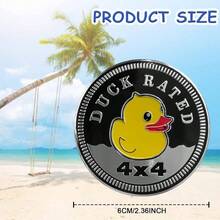 3 pegatinas de metal con clasificacin de pato para, calcomanas de 4x 4, calcomanas redondas para emblema de automvil 3D, insignia de metal para automvil, calcomana decorativa para - inicial - Ver 2