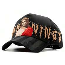 Gorra Cristo X Rude Awakenings Jesucristo Premium Negra Premium Hats Moda Negra The Dandy Hats. - Negro - Ver 3
