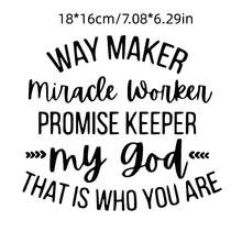 Nhãn dán chuyển nhiệt câu nói truyền cảm hứng của Way Maker Miracle Worker - Miếng dán vinyl ủi tự làm cho áo phông, gối, quần áo - Thiết kế dựa trên đức tin màu trắng với thông điệp "Người giữ lời hứa" và "Đó là con người bạn", Tùy chỉnh trang phục, Kiểu chữ thanh lịch, In chất lượng cao, Trang trí gối, Miếng dán bền lâu, Miếng dán trang phục, Thợ thủ công tại nhà - Nhiều màu - Xem 7
