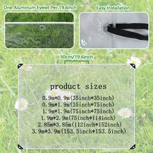 1 件户外重型 PVC 伞罩、户外柴架防水罩、高品质 PVC 花盆温室罩 - 适用于户外家具、花盆、柴火覆盖物、凉亭、阳台等。 - 透明 - 查看 3