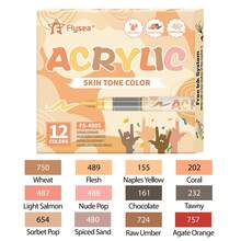 1 Box Of 12/24/36 Colors Macaron/Skin Tone Acrylic Marker Pens, Flexible Chisel Tip, Suitable For Paper, Rock, Ceramic, Card Making And DIY Crafts, Back To School Supplies, Halloween, Thanksgiving, Christmas Gifts