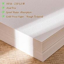 80 Sheets Watercolor Paper Bulk 110 Lb 230 GSM Cold Press Paper White Water Color Paper For Child Students Adults Artists Drawing Wedding Gift Cards 5 X 7 Inch - White - View 3