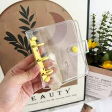 1pc A8 Single-Layer 10-Card Capacity 3-Inch Photo Card Holder Loose-Leaf Album, PVC Idol Photo Storage Album, Stargazing Photo Card Album, Student Stationery Photo Album, Minimalist Style DIY Photo Album Card Collection Flip Book