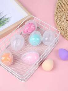 1/3/5pcs Makeup Sponge Storage Box, Breathable Anti-Moisture Transparent Makeup Sponge Holder, Makeup Blender Case, Travel Portable Breathable Storage Box, Suitable For Vacation, Beach, Bathroom, Bedroom, Large Capacity, Back To School Essential, Great Gift For Women, Christmas Gift,Room Decor - White - View 11
