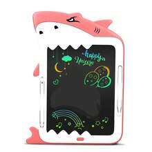 1pc New Cartoon Drawing Board 12 Inch Shark LCD Handwriting Board Erasable Graffiti LCD Writing Drawing Board, Essential Gift For Teacher's Day/Travel Commemoration (With Color Box)