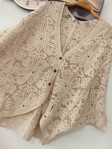 Lace Kimono - Màu be - Xem 3