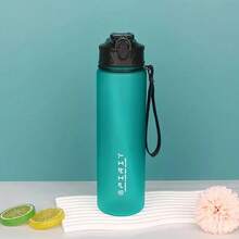 1pc, 25oz Leak-Proof Portable Sports Bottle, With Timestamp, 750ml Plastic Material Cup, Two Options: Straw And Direct Drinking Spout. Suitable Sports And Fitness, Camping, School, Etc. Keep Your Cup Full At Any. As A, Valentine'S Day, Labor Day, Teachers' Day. - 綠色--750毫升 - 查看 2