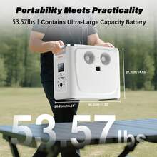 HEPWAY Alpha 2000 Portable Power Station, 2400W/2048Wh Expandable Capacity, 32kWh With APP Wi-Fi X-Boost 3600W AC Outlet, Fully Charges In 1.5 Hours, Suitable For Home UPS Emergency Outdoor RV Camping Solar Generator (Solar Panels And Batteries Not Included) - 2000-luying - Xem 9