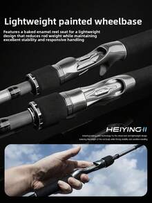 2.1MH 2.4MH Đúc và quay di động 5 đoạn Cần câu du lịch lướt sóng nước mặn Carbon quay Cần câu 12-25lb Trọng lượng mồi 7-35g Thuyền Jigging Trolling Cần câu - màu đen - Xem 2