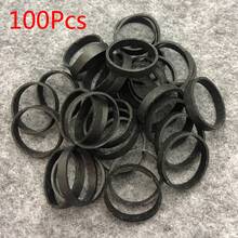 100个2.8厘米/1.1英寸黑色O型圈橡皮筋，高弹力伸缩橡皮筋，办公厨房松紧带固定配件，乳胶带 - 黑色 - 查看 11