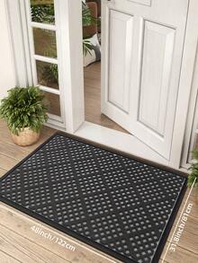 DAJIANG 1 tấm thảm cao su lót lối vào, họa tiết hình học, hình chữ nhật, tối giản, phong cách Bắc Âu, hiện đại, có lưỡi gạt, đế cao su chống trượt, không chặn cửa, dễ vệ sinh, thấm hút, thích hợp cho lối vào trong nhà và ngoài trời, thảm trang trí thảm nhà bếp trang trí Giáng sinh - Xám - Xem 12