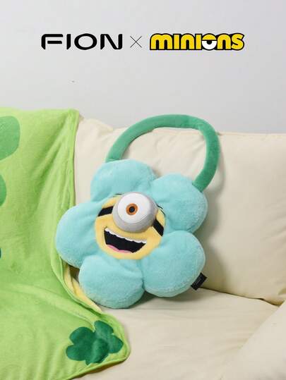  Lindos Minions 2 en 1, almohadas con forma de flor, colchas suaves, decoración del hogar, funda de almohada, funda de cojín, colchas plegables para aire acondicionado, para sofá, cama y sala de estar, regalo perfecto, almohada para uso diario