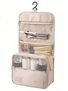 Grand sac de toilette de voyage, sac cosmétique portable à suspendre, sac de rangement cosmétique, sac de rangement pour outils de beauté, sac cosmétique léger, organisateur de maquillage cosmétique, sac de rangement avec séparation humide et sèche - Multicolore - Voir 14