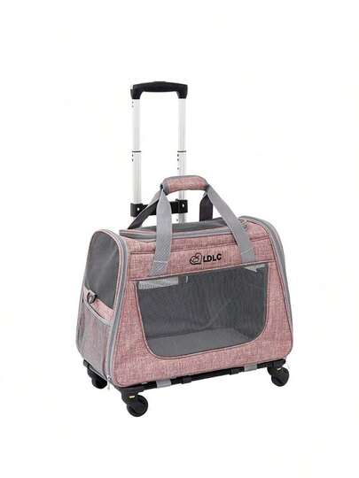 Grande bolsa de viagem dobrável para animais de estimação com alça respirável para gatos, portátil e com grandes janelas laterais