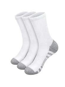 60pcs/50pcs Comfortable Sports Tennis Socks For Men, Suitable For Outdoor And Casual Wear, All Season, White Antibacterial Odor-Resistant Moisture-Wicking Athletic Socks, Thick And Comfortable For Daily Wear, Unisex Casual Socks, Cute Socks, Girls Socks, Autumn/Winter & Spring/Autumn, Mesh Details, Channeling Design, Moisture-Wicking, Soft And Smooth, Suitable For Holidays, Sports, Casual, Business And Daily Wear, Can Be Worn Year-Round, 40pcs/30pcs/24pcs/20pcs/16pcs/12pcs/10pcs/8pcs/6pcs/4pcs/2pcs - 彩色 - 查看 34
