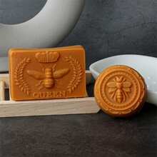 1pc Ins Relief Bee Honeycomb Shape Silicone Mold DIY Single Hole Handmade Essential Oil Soap Mold Silicone Mold For Soap, Non-Stick DIY Craft Mold With Honeycomb Design, Easy Release & Clean, Perfect For Beginners, Pet Treats, Formation, Intricate Shapes, Soap Making, Threedimensional Ornament, Tray, Beginners Crafting - White - View 2