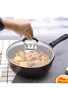 Tampa de panela de aço inoxidável com alça, 1 peça, 2 peças e 3 peças, adequada para tampas de panelas elétricas, assadeiras, frigideiras - resistente a altas temperaturas, acessórios de cozinha anti-escaldantes, acessórios para ferramentas - Multicolorido - Ver 3